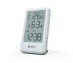 Airbi FRAME pokojový teploměr a vlhkoměr - bílý
