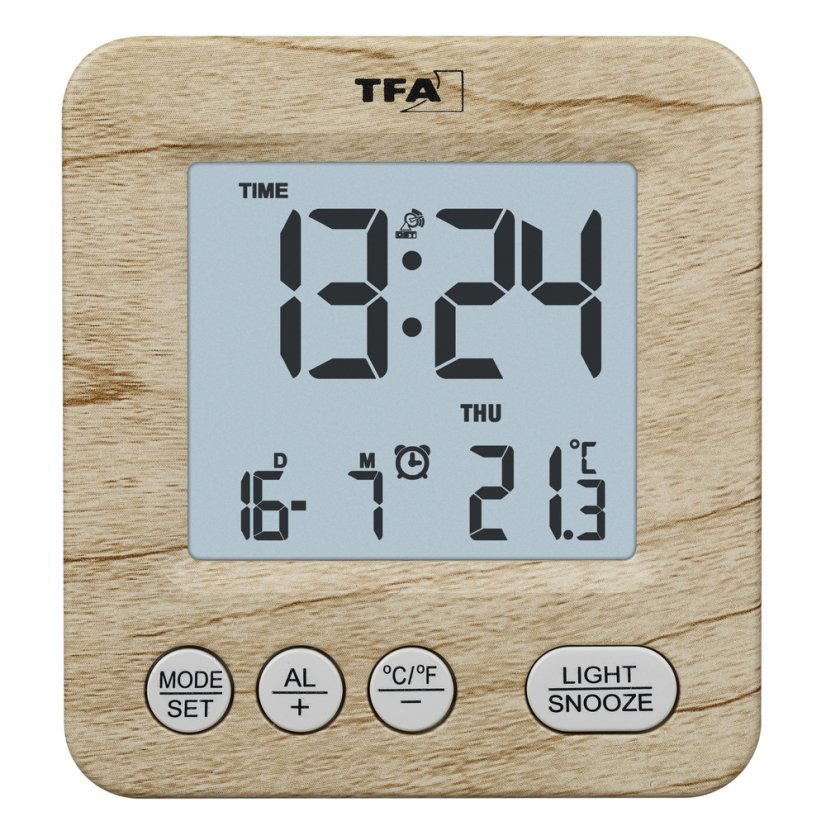 TFA 60.2567.08 NOX - rádiem řízený digitální budík