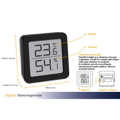 TFA 30.5051.02 - Digitální teploměr s vlhkoměrem - bílý