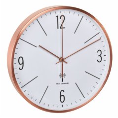 TFA 60.3534.51 - DCF nástěnné hodiny s tichým chodem v barvě mědi
