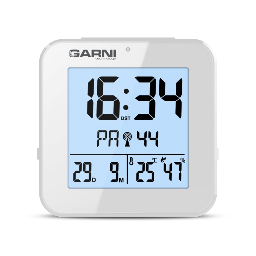 GARNI 138W – Digitální budík s měřením vnitřní teploty a vlhkosti