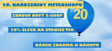 METEOshop.cz slaví 20 let!