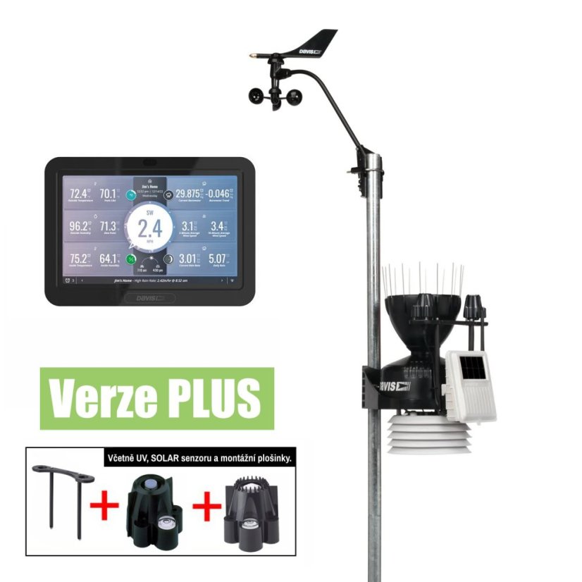 Davis 6262 - Meteostanice Davis Vantage Pro 2 - bezdrátová verze PLUS + konzole Weatherlink