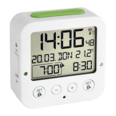 TFA 60.2528.02 - BINGO - Digitální budík s hodinami řízenými DCF signálem - bílý