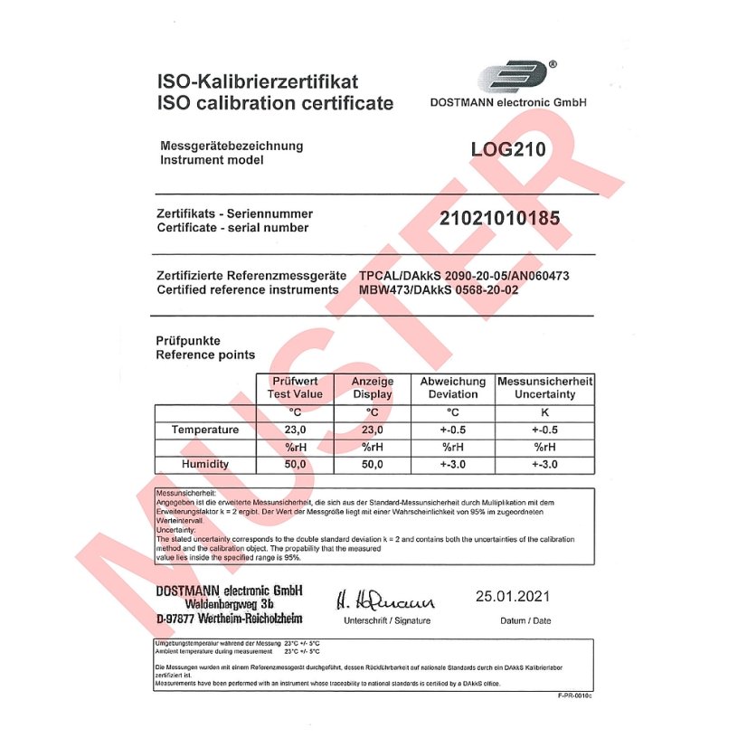 TFA 31.1058.02 - LOG210 - USB Datalogger s displejem pro měření teploty, vlhkosti s PDF výstupem