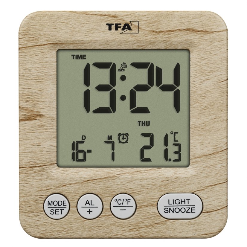 TFA 60.2567.08 NOX - rádiem řízený digitální budík