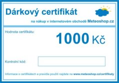 Dárkový certifikát 1000 Kč