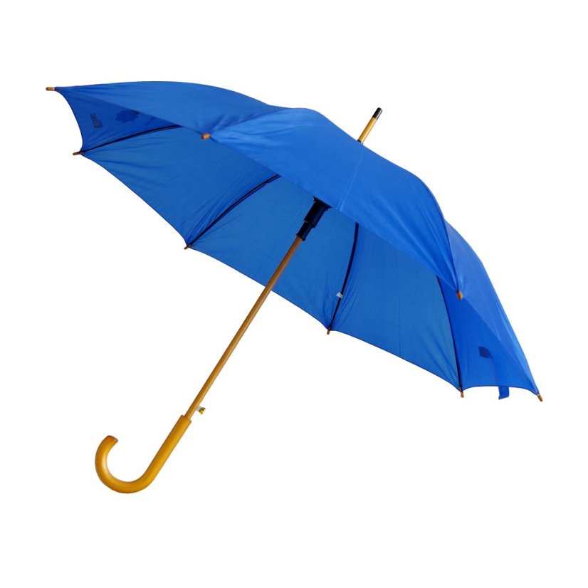 Deštník holový vystřelovací - modrý s logem METEOshop