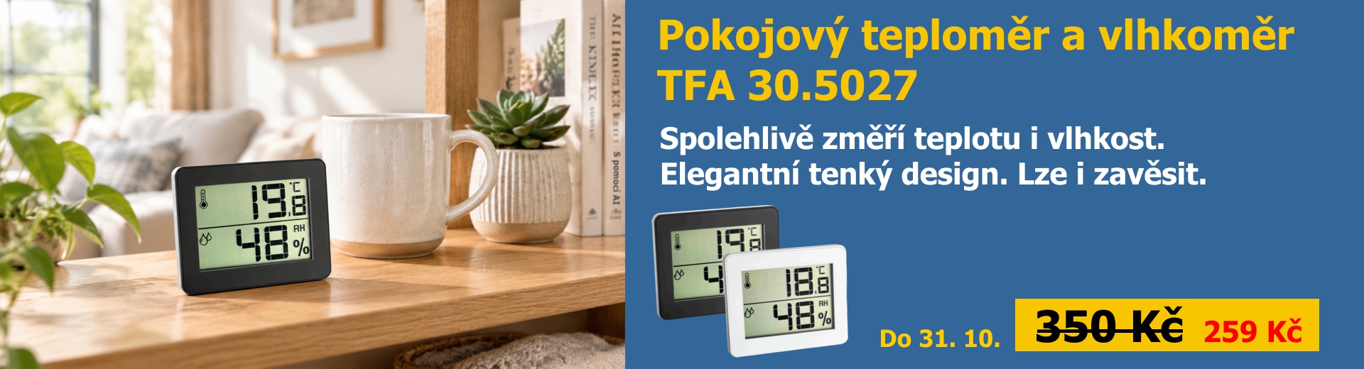 Teploměr a vlhkoměr