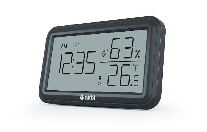 Airbi INDOOR pokojový teploměr a vlhkoměr - černý