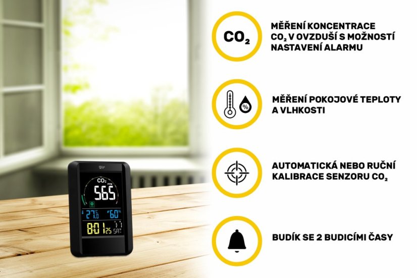Airbi CO2AIR – digitální měřič oxidu uhličitého (CO2)