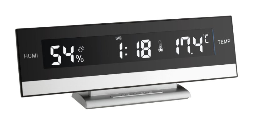 TFA 60.2011 - Digitální hodiny s inverzním displejem a měřením teploty a vlhkosti
