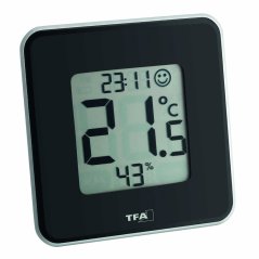 TFA 30.5021.01 - STYLE - Teploměr s vlhkoměrem - černý